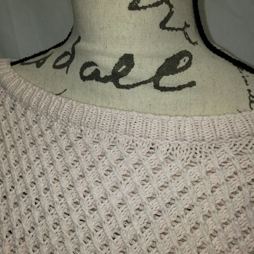 Talbots Creamy light pink Cotton Sweater Tunic Womens Size 1X Pre-Owned - Picture 3 of 9